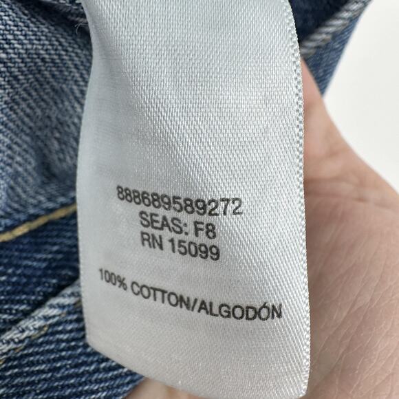 Roebuck & Co Jacket Mens XL Distressed Denim Jean Trucker Button Up Vintage y2K - Picture 9 of 12